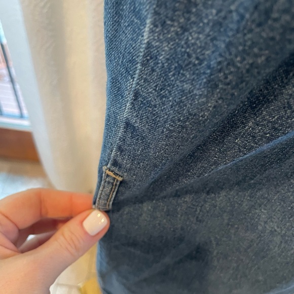 Sleeveless Denim Button Down Cargo Utility Dress Medium As IS no belt - Picture 6 of 6